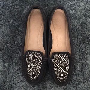 Alex Marie navy leather flats